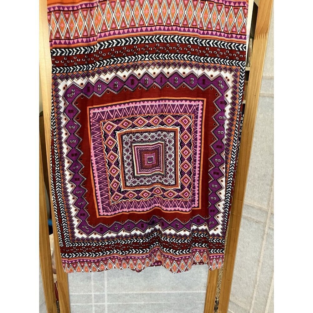 NWT Patrons of Peace Pullover Geometric Print Sleeveless Dress Medium, Beach - Picture 8 of 9